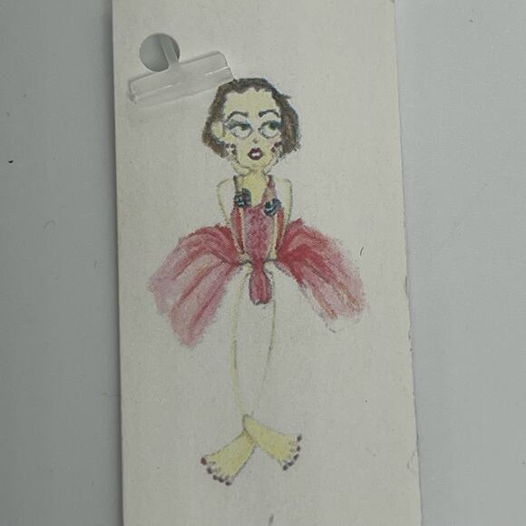 Hand Crafted Blue Yellow Silver Fairy Pendant Necklace & Earring Set NWT OS - Picture 6 of 6